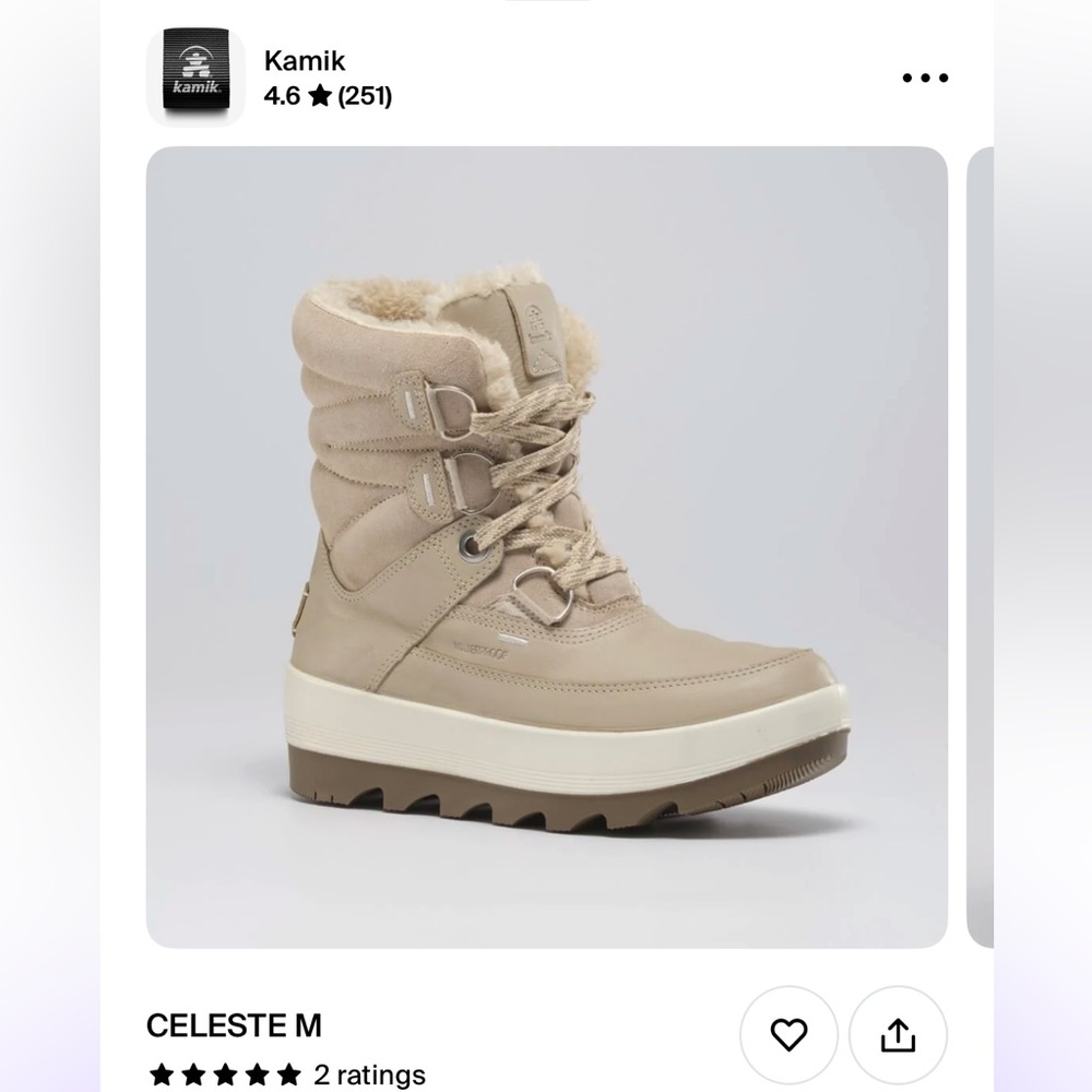 Kamik winter boots size 7